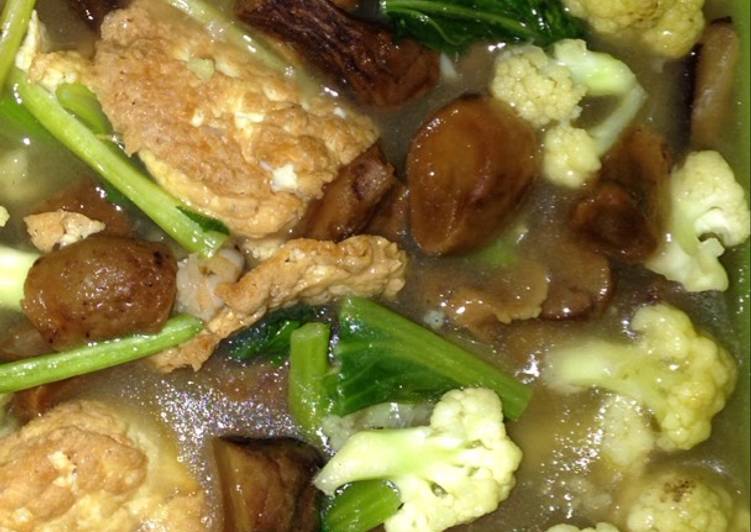 resep makanan Cah kembang kol jamur hioco