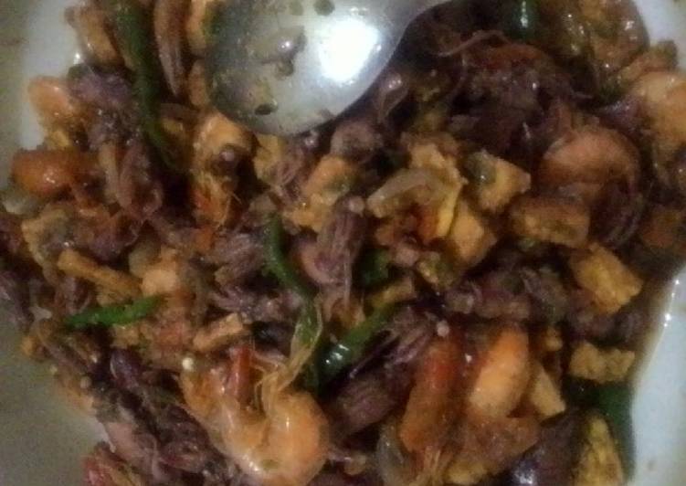 Resep Cumi asin udang cabe ijo simple Kiriman dari Cut Dewi Sartika