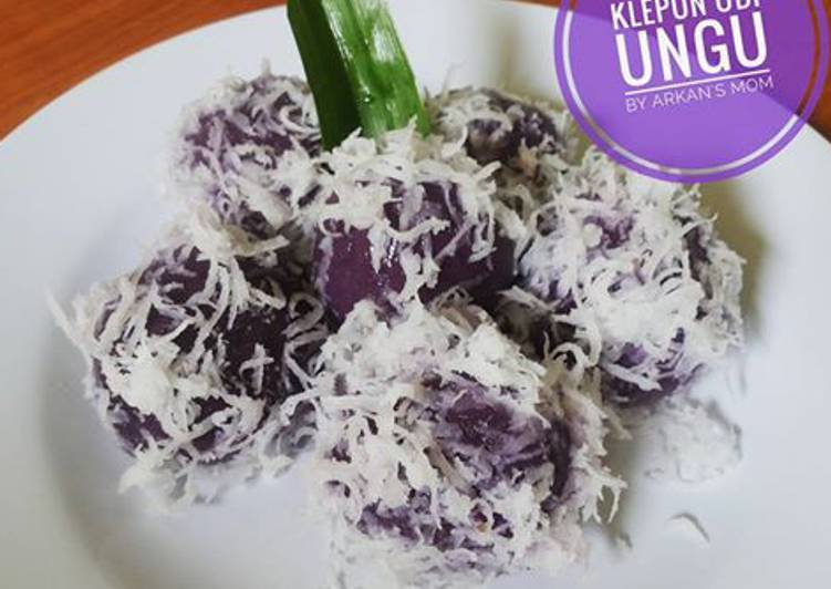 resep lengkap untuk Klepon Ubi Ungu