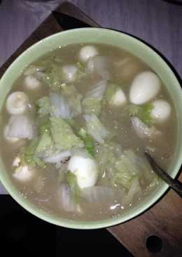 Sayur cah sawi putih telur puyuh