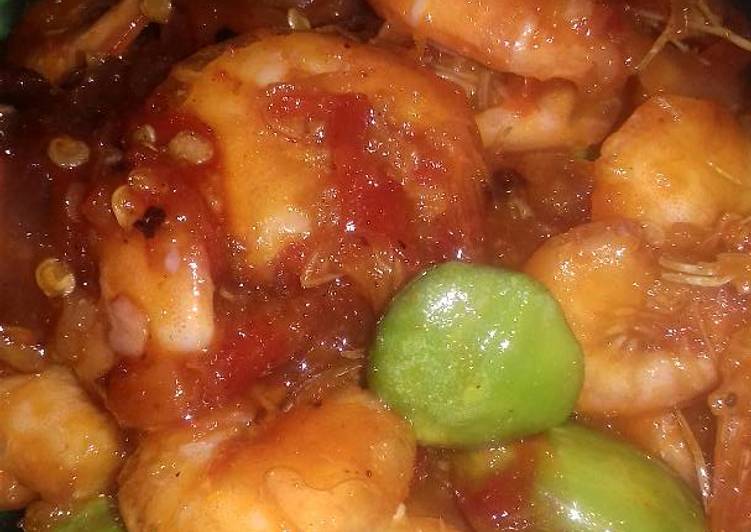 gambar untuk resep makanan Sambalado udang pete