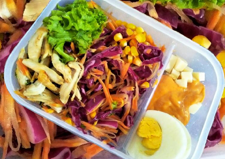 Vegetables and Chicken Salad Simple