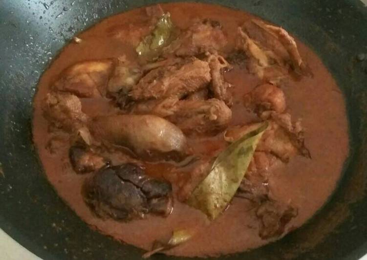 resep lengkap untuk Rendang ayam 