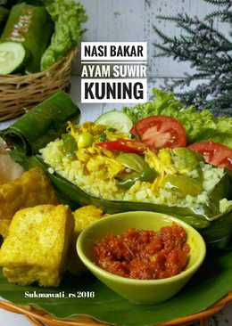 Nasi Bakar Ayam Suwir Bumbu Kuning