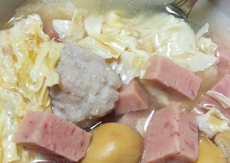 resep lengkap untuk Sup Kembang Tahu Maling (Non Halal)