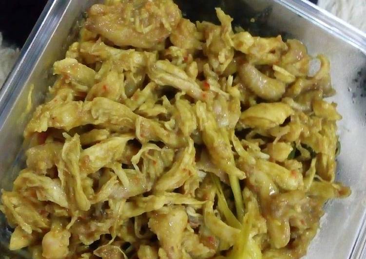  Resep  Ayam  suwir bumbu bali versi tidak  pedas  oleh 