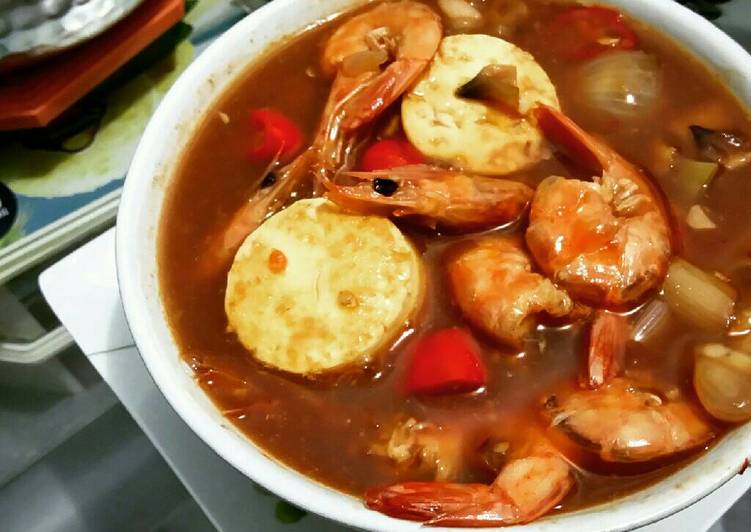 Resep Udang tofu saos padang Dari Ai Ling