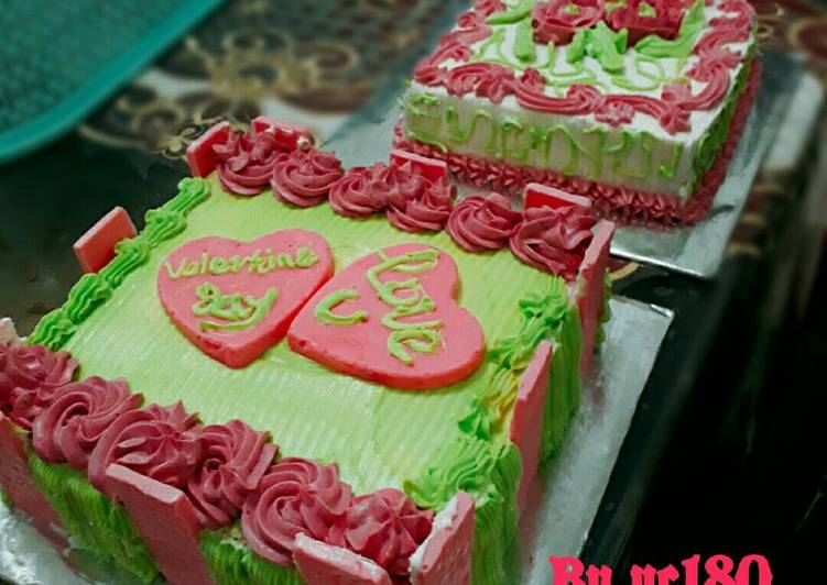 gambar untuk resep makanan Valentine day cake