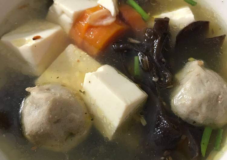 gambar untuk resep makanan Sup tahu bakso sapi