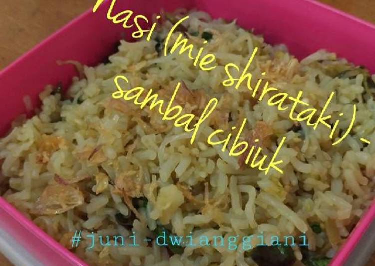 resep Nasi (mie shirataki) rasa sambel cibiuk