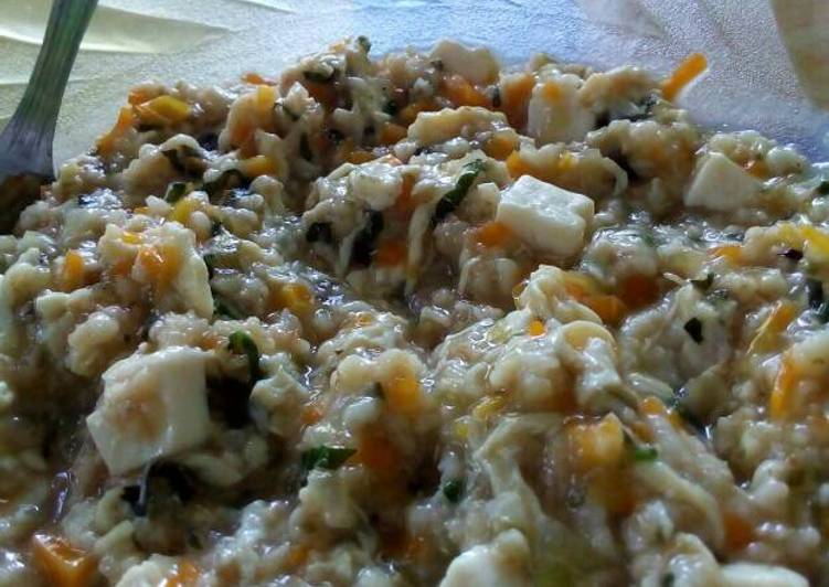 resep MPASI bubur oat (1th)