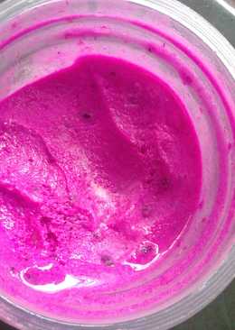 Es krim buah naga yg lembut dan manis