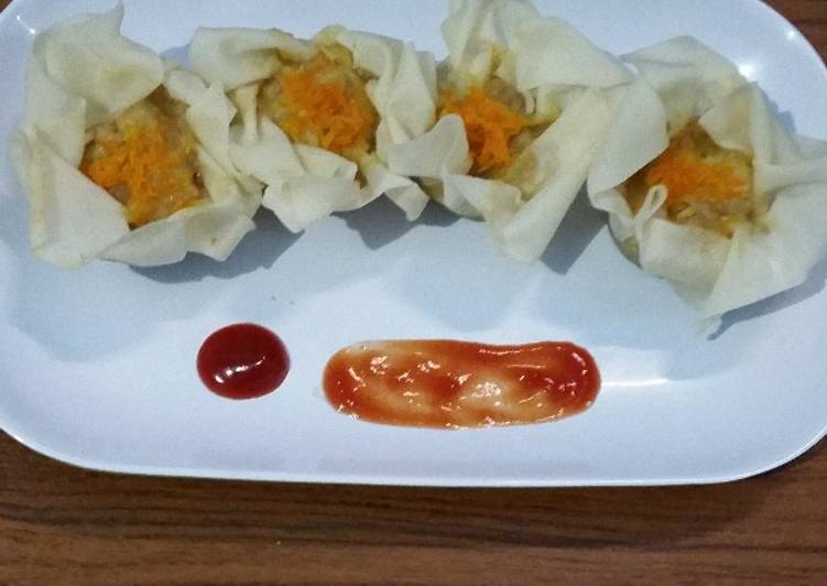 cara membuat Siomay (Jamur Tiram, Udang dan Tahu)