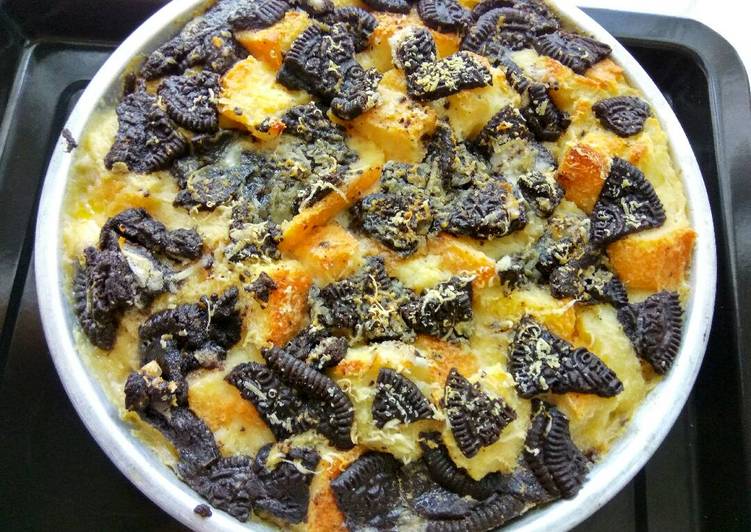 Resep Pudding Roti Oreo - momo