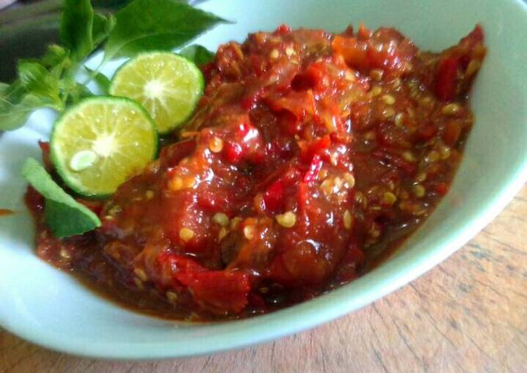 resep lengkap untuk Sambal Tomat Pedas Manis