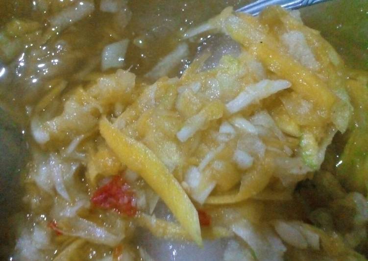 bahan dan cara membuat Rujak serut maknyuss