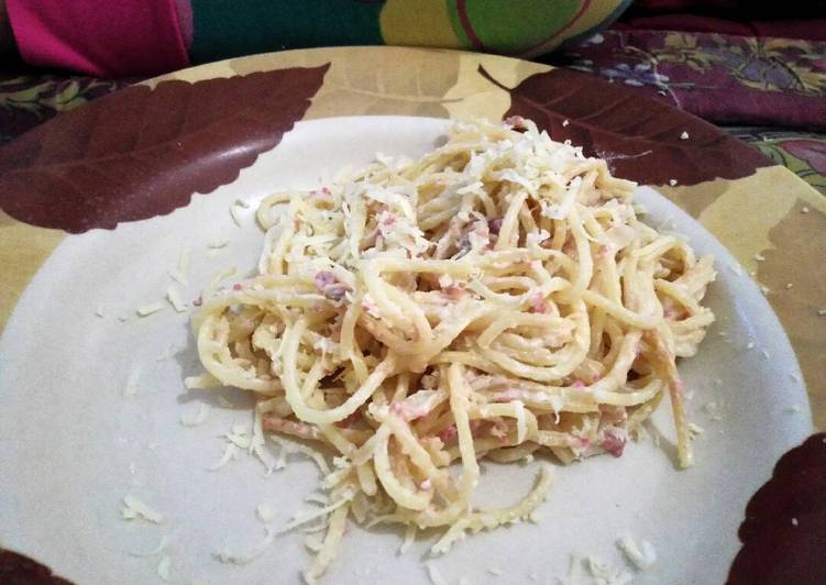 resep Spaghetti Cream Saos