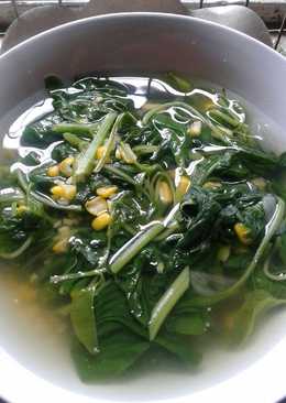 Sayur bayam +jagung kuah bening