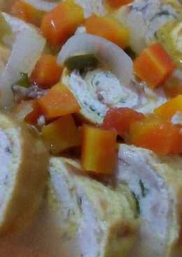 Soup chicken rolade