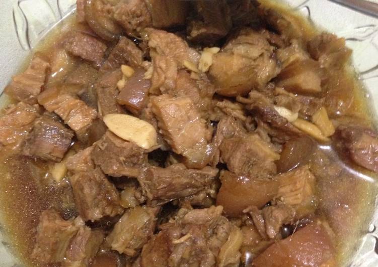 resep lengkap untuk Babi Kecap Simple