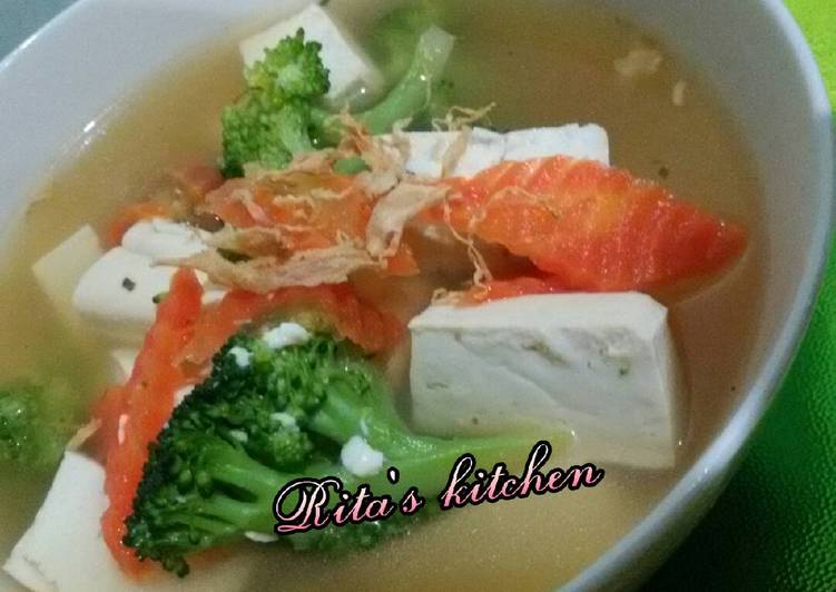 gambar untuk cara membuat Simple Soup Tofu Vegetarian By : Rita's kitchen