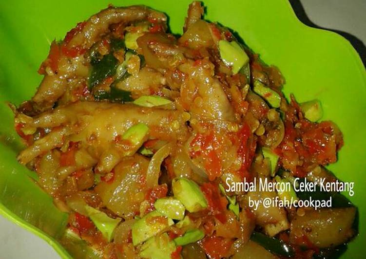 Resep Sambal Mercon Ceker Kentang Dari Dish by Ifah
