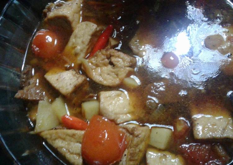 Resep Semur tahu - daging simple - Asti Pramitha