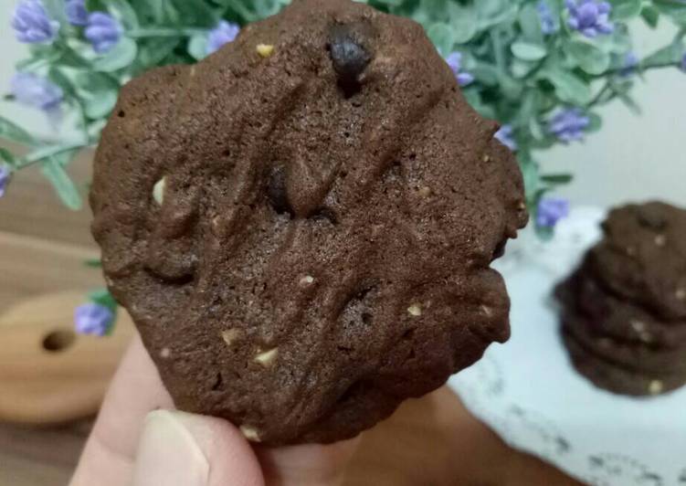 Resep Double Chocolate Chocochips Cookies Dari Hellen Gunawan