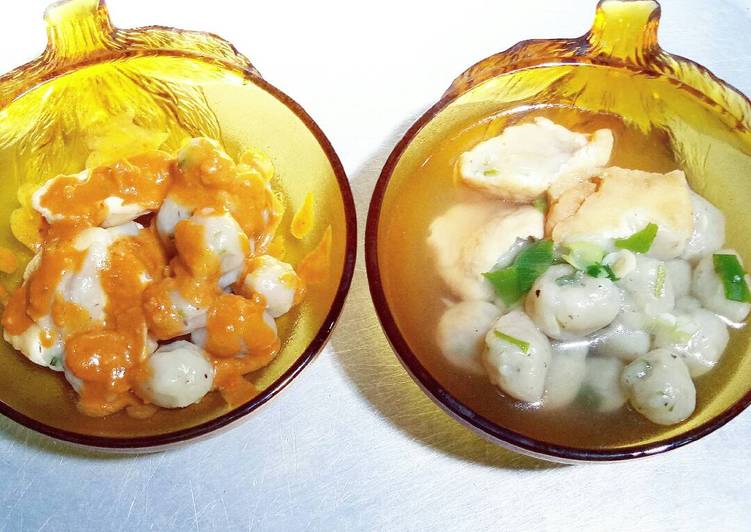 gambar untuk resep Cilok Kuah Bakso + Cilok Saus Sambal Kacang