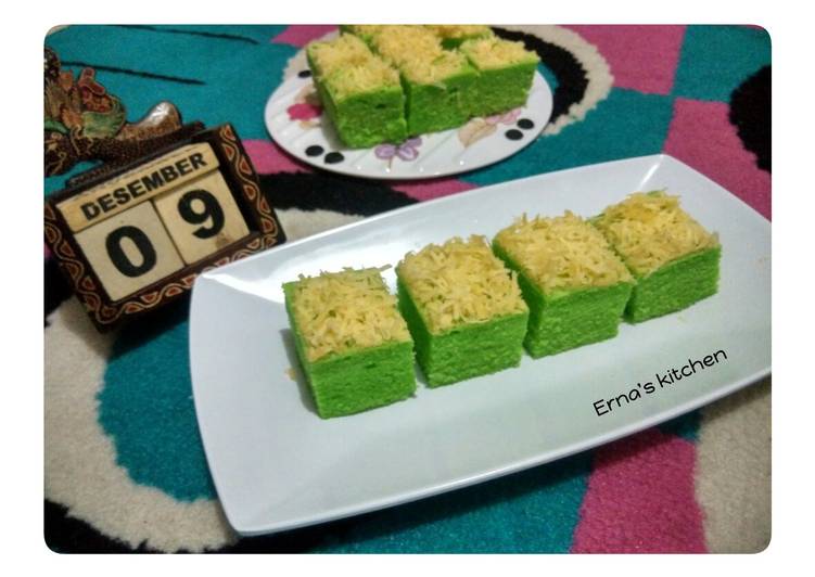 gambar untuk resep Brownies Kukus Pandan keju