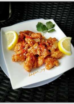 Ayam Tepung Saus madu lemon