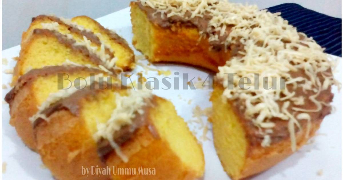 Resep Bolu Klasik | Jadul Topping Mocca Buttercream & Cheese