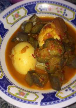 Terong telur balado pedas manis