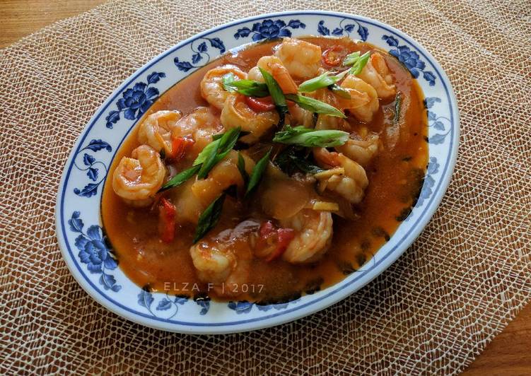 resep makanan Udang Saus Padang