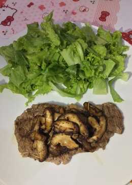 Diet Mayo - Day 1&8 - Dinner Steak Daging Mushroom