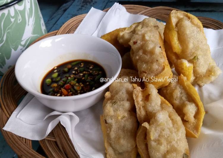 resep lengkap untuk Tahu Aci Slawi/Tegal