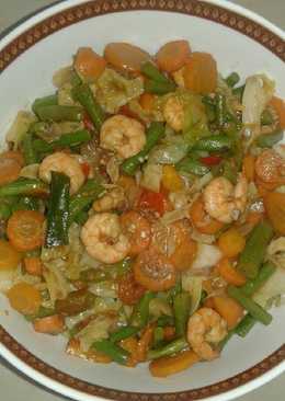 Tumis sayur udang