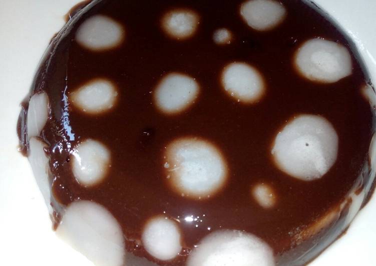 cara membuat Puding Polkadot