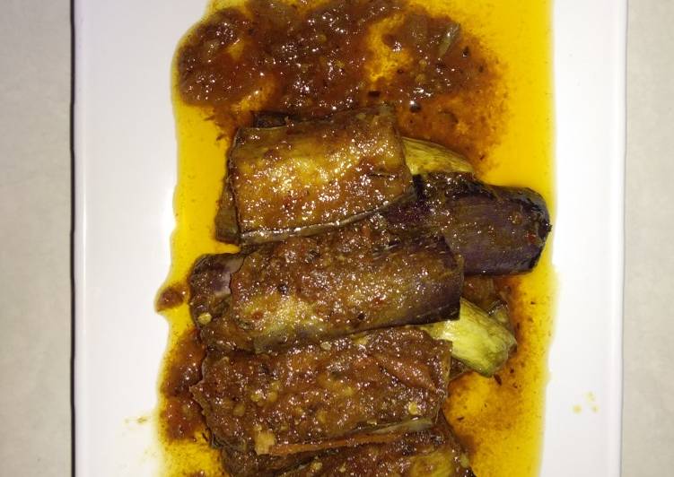 Sambal Terong ikan roa (sagela) khas Gorontalo