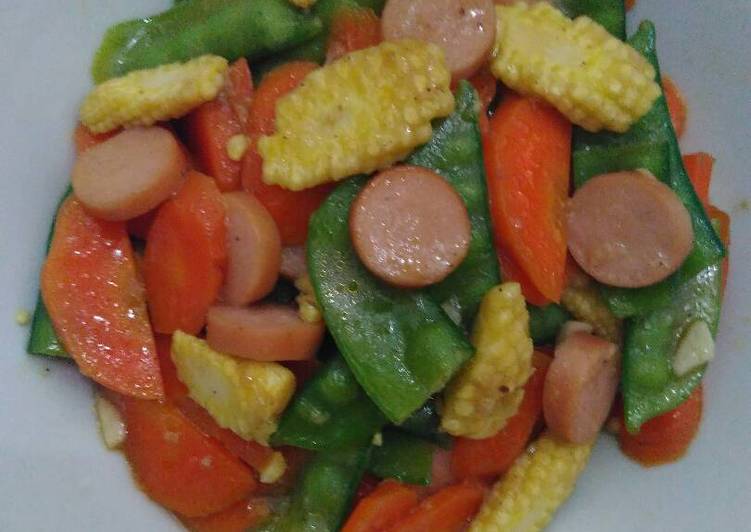 Resep Cah pelangi sosis sayuran By chartica sativa