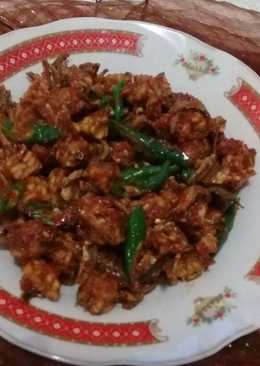 Sambal tempe plus ikan teri