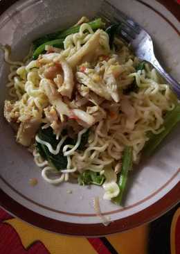 Mie ayam jamur rica rica