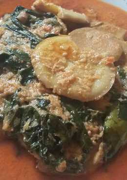 Gulai Jengkol daun singkong