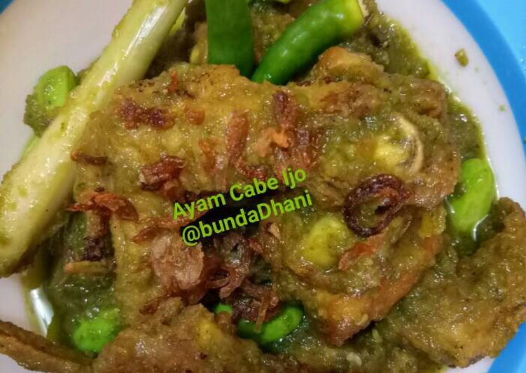 cara membuat Ayam Cabe Ijo