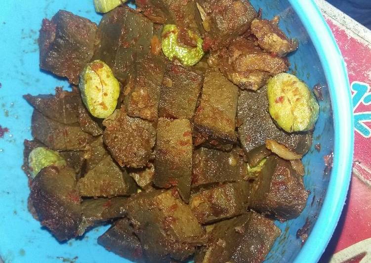 bahan dan cara membuat Sambal goreng ati sapi