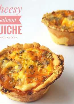 Cheesy Salmon Quiche (Pie)