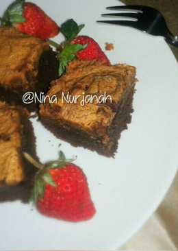 Eggless peanut butter brownies (tanpa telur tanpa mixer)