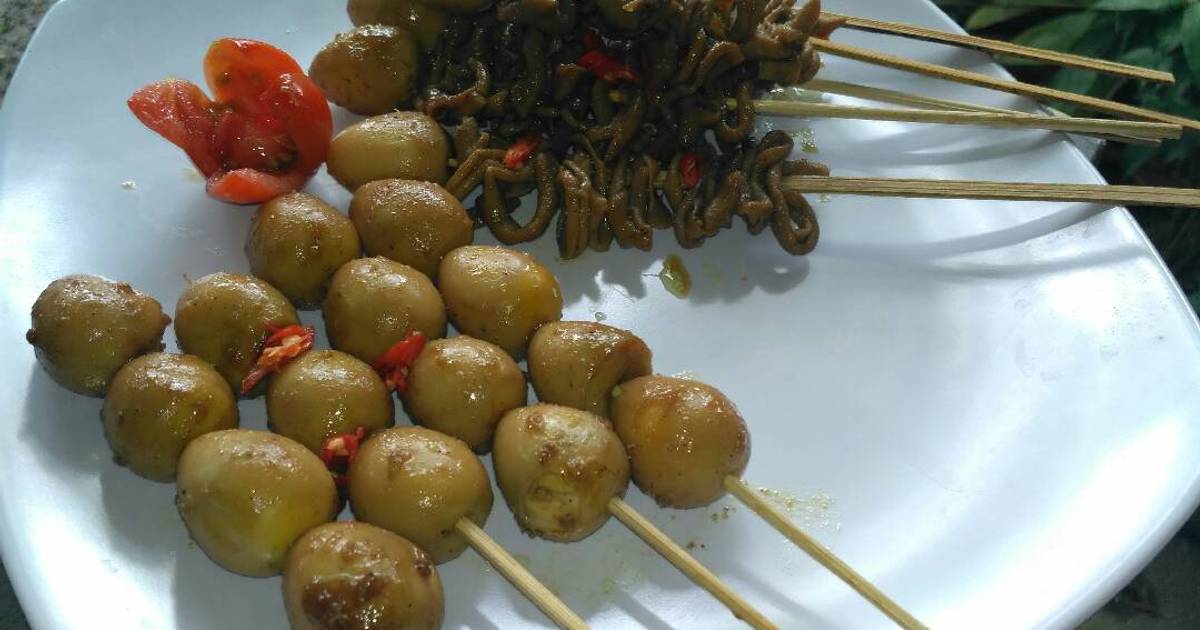  Resep Sate telur puyuh sate usus ala HIK Angkringan 