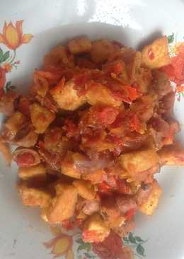 Cumi Asin Tahu Balado