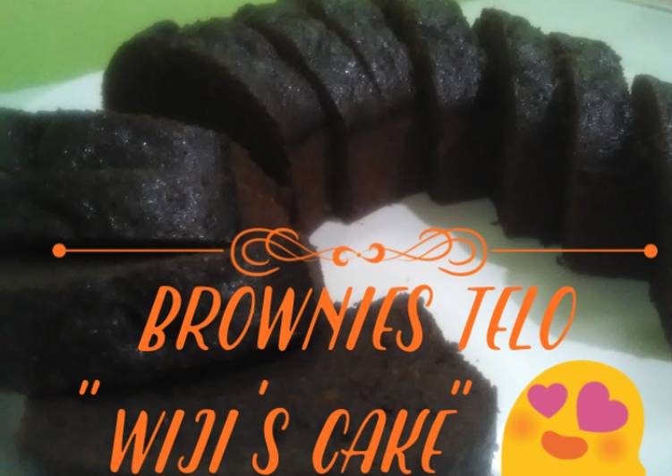 resep lengkap untuk ??Brownies telo (non terigu)